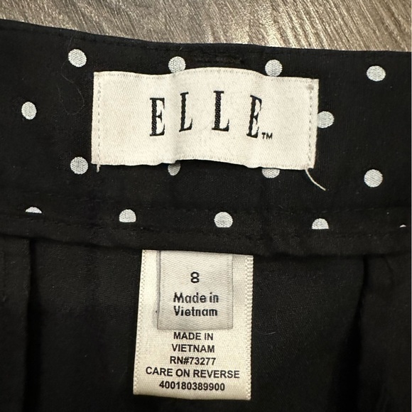Elle Brand Skinny Ankle Black White Polka Dot Career Pants Trousers Size 8 - Picture 6 of 9